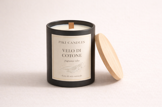 Candela Profumata Talco Small - Candela Artigianale 200g in Cera di Soia