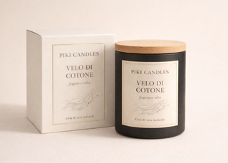 Candela Profumata Talco Small - Candela Artigianale 200g in Cera di Soia