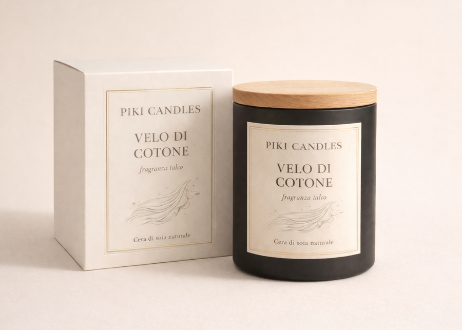 Bougie parfumée Talc – Cire de soja 200 g