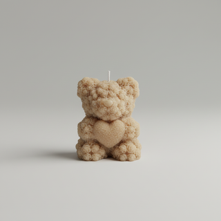 Candela Orso Piccola Beige Sabbia - Decorazione Casa Naturale