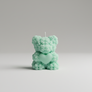 Candela Orso Piccola Verde Menta - Decorazione Moderna Premium