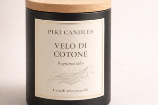 Candela Profumata Talco Small - Candela Artigianale 200g in Cera di Soia
